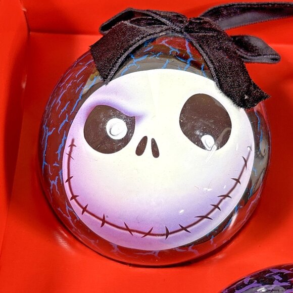 Disney Nightmare Before Christmas Deck the Halls Skellington Ball Ornaments - Picture 2 of 10